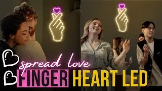 EYE CATCHING FINGER HEART LED NEON LIGHT | ROOM DECOR IDEAS