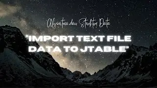 GUI Java Import Text File Data to JTable