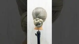 Stunning Braided Bun #braidedbun #buntutorial