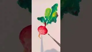 Red Radish Watercolor Painting