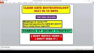 Time Table for GATE 2021||Released||Check Out||Clear GATE in  10 days||Last minute Tips||English
