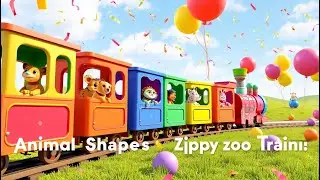 Animal Shapes Adventure the Zippy Zoo Train |Fun Shapes Nursery Rhyme for Kids| Learning with Animal
