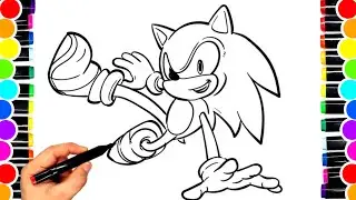 Раскраски Соник НОВЫЕ Раскраски и рисование Соник Компиляция 1291 Sonic & Shadow Edition