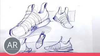 Sneaker Designer werden? Die Zeichen-Techniken f&uuml;r Schuh-Designer. Mappenkurs Modedesign