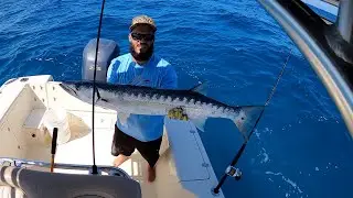 Mutton Snapper Catch Clean cook and a HUGE BARRACUDA off Key Biscayne Fl Bottom Fishing after work