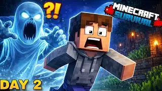 GHOST ENTERED In My Minecraft Survival😱 | Minecraft Pe Survival Series Day 2
