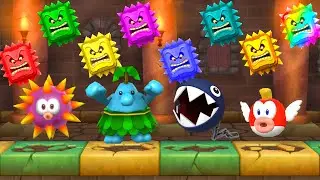 Mario Party 9 - Pianta vs Chep Chep vs Chain Chomp vs Porcupine #MarioGame