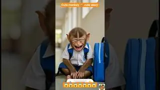 Gareeb Baby Monkey Ki Emotional School Story 😭 Teacher Bhi Ro Pada ❤️#EmotionalStory#BabyMonkey#Sad