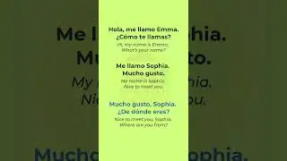 Introductions in Spanish  | Spanish Conversation for Beginners #shorts  #learnspanish #spanish