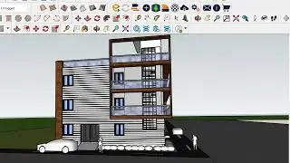 Elevation walkthrough video 44'x85' in SketchUp 2020 #viralvideo #video #trendingshorts #shorts