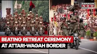 BSF Jawans, Canine Soldiers Dazzle Crowds At Attari-Wagah Border On 79th Independence Day | Watch