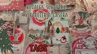 Regalo de Scrap Escondido y Papelería Casera TAGS inspirados en Navidad #ideafacil