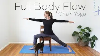 30 Minute Yoga - Full Body Flow Chair Yoga - 4K Video #chairyoga #fullbodyflow