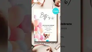 Create a birthday invitation template for your Etsy store