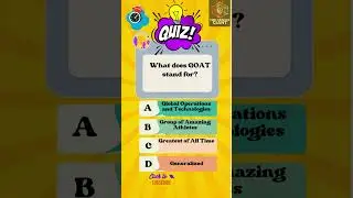 What is the Full Form of GOAT in Cricket and Football? #fullform #quiz G.O.A.T.