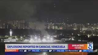 At least 7 explosions and low-flying aircraft are heard in Venezuela's Caracas