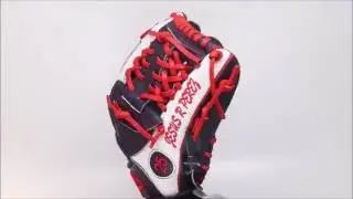 44 Pro Custom Baseball Glove Youth Rise Series Navy White Red Modified Trapeze