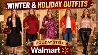 WALMART WINTER CLEARANCE & HOLIDAY OUTFITS FOR WOMEN OVER 40 | #fashionover40 #walmartfashion