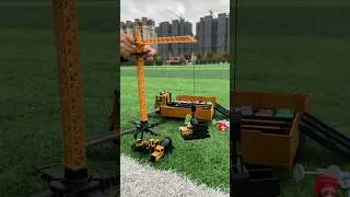 Steel Construction Toy Set: Container Truck with Tractor, Excavator, Crane, Dump Truck & More!