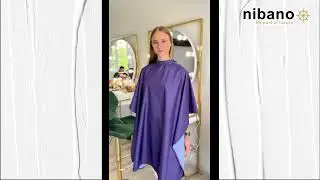 Hair salon cape purple