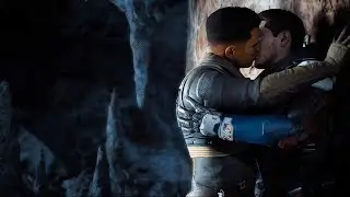 Mass Effect Andromeda - Scott x Reyes: cave kiss scene
