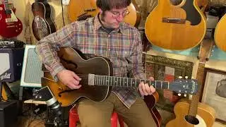 1955 Harmony H1325 Monterey electrified archtop guitar (acoustic clip)
