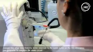 Connect hydrogen gas generators to a gas chromatograph in laboratory
