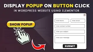 How to open popup on button click in Elementor WordPress | Open popup after button click Elementor