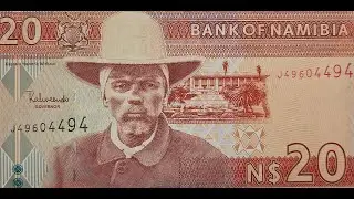 NAMIBIA - 20 - DOLLARS - 2002 - RED - HARTEBEEST - BANKNOTES - COLLECTING - PAPER - MONEY - NOTE