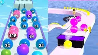 Ball Run 2048 vs Stack RIder Walkthrough Android / IOS Gameplay Mobile Games