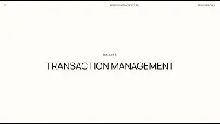 Wykład 5. Zarządzanie transakcjami