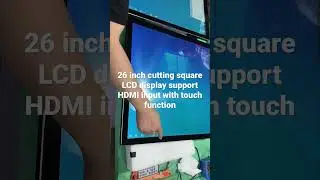 26 inch cutting square LCD display support HDMI input with touch function