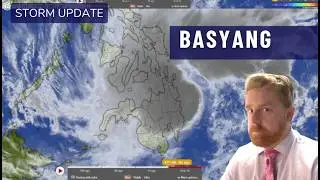 Tropical Storm Basyang making landfall in the Philippines