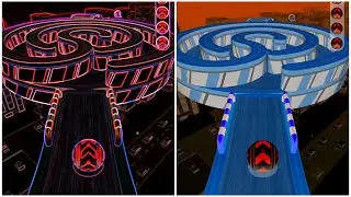 Sky rolling ball 3D challenge - reversed gameplay 🆚 normal gameplay - walkthrough levels 954 + 955