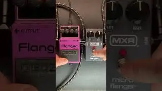 Flanger comparison on Distorted Guitar, BOSS BF-2 vs MXR M152 Micro Flanger. Laney Lionheart Amp