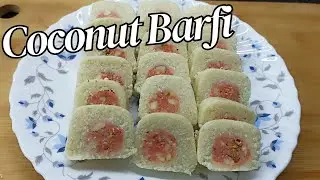 Coconut🥥 barfi recipe/ बिना गैस जलाये 15 मिनट में बनाकर तैयार करें/रक्षाबंधन  स्पेशल मिठाई रेसिपी