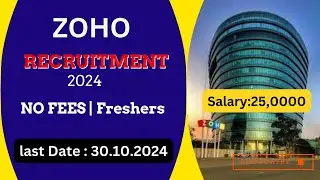 Zoho Hiring NOW!Rs.25,000 Starting Salary for Freshers 🔥zoho recruitment 2024 Zoho recruitment tamil