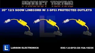 20'' 12/3 SOOW Linecord w/ 3 GFCI Protected Outlets - 15 Amp - Explosion Proof Plug- Hot Work Permit