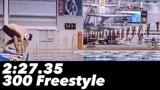 Clark Smith's 2:27.35 300 Freestyle At The Eddie Reese Invite