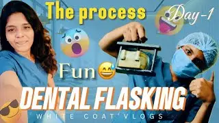 🦷Flasking Process😪|😮&zwj;💨Hit or Flop?😅FUN😂 #dentalprosthesis #telugu #explore #dentistry 
