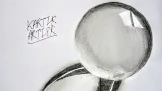 Crystal ball drawing / 3d drawing of crystal ball/ realistic crystal ball