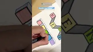 Doodle your name 🎨🖌️ #shorts #nameartvideo