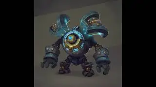 Mecha Arcane Golem awakening / Spine 2D