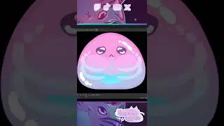 New jiggle physics for this cute Slime VTuber   #digitalart #vtuber #rigging #slime #cute