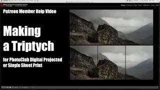 🤘Patreon Member Help🤘Single Image File Triptych for Photo Club Digital and Print