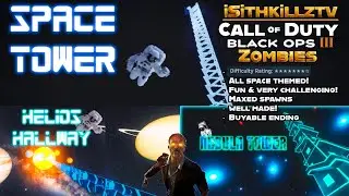 Beating Vuflubs Space themed maps! Space Tower, Helios Hallway & Nebula Tower - Bo3 custom zombies