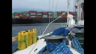evacuation sailboat to container ship august, 2012 part 1
