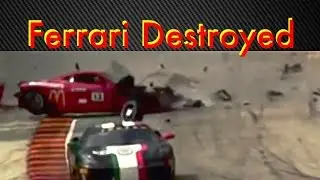 CCR Ferrari Challenge crash with sound at Road America