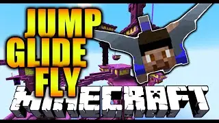 Minecraft 1.9 - JUMP, GLIDE, FLY! - Minecraft Flying Challenge with Elytra Wings