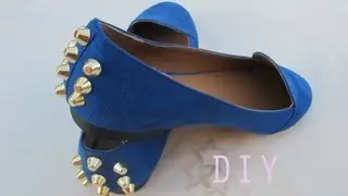 DIY Zapatos tachuelas azul klein / DIY Studded Shoes